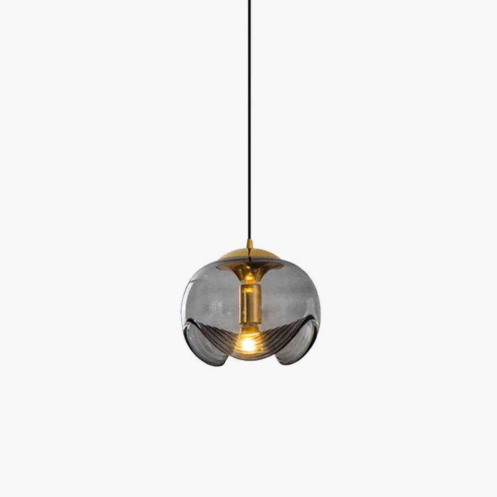 Valentina Design LED Globe Pendelleuchte Schwarz Glas Bar Theke
