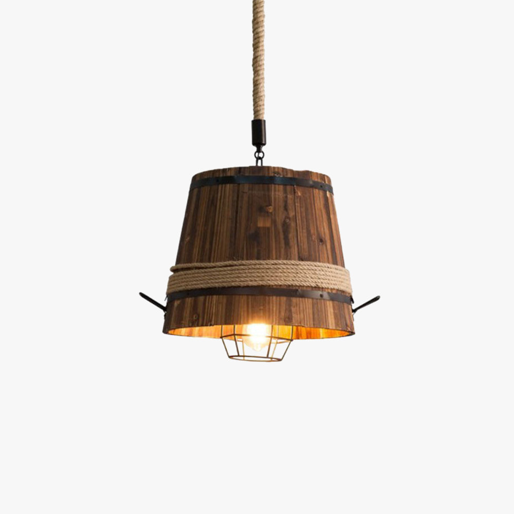 Epoch Designer LED Pendelleuchte Holz Bar Theke Esszimmer
