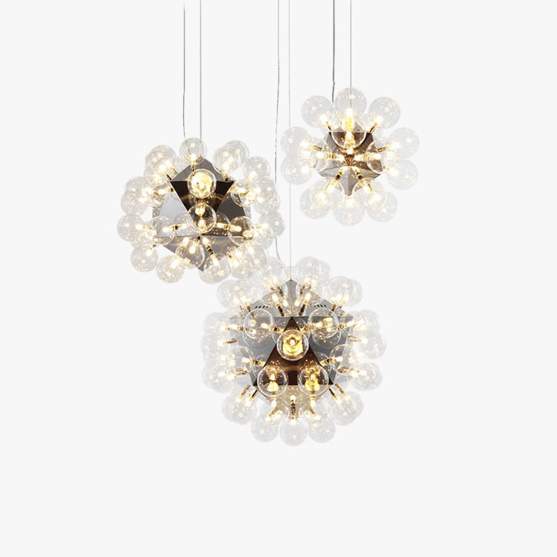 Silva Moderne LED Pendelleuchte Metall Glas Wohnzimmer/Schlafzimmer