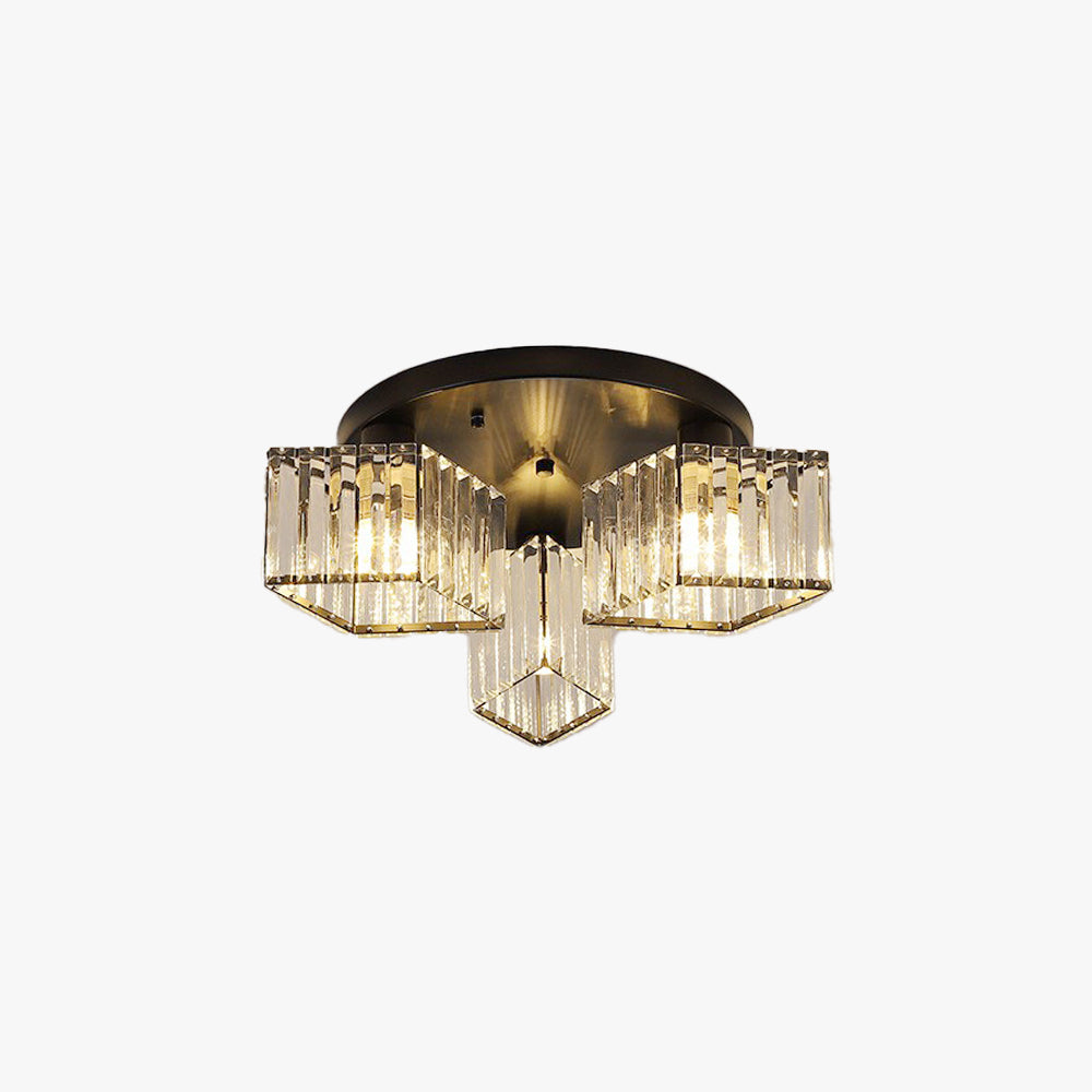 Arisha Modern Deckenleuchte Metall Kristall Wohnzimmer