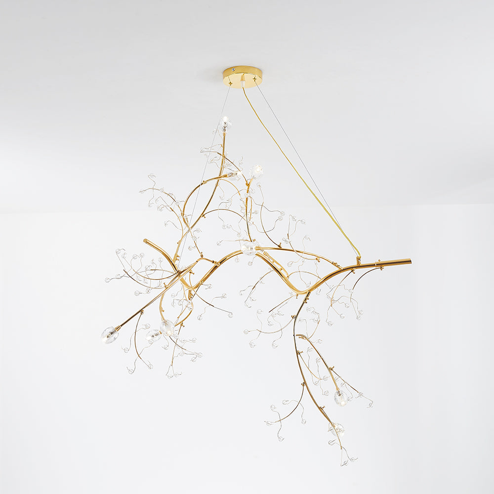 Olivia Design LED Pendelleuchte Gold/Silber Wohn/Schlaf/Esszimmer Metall&Kristall