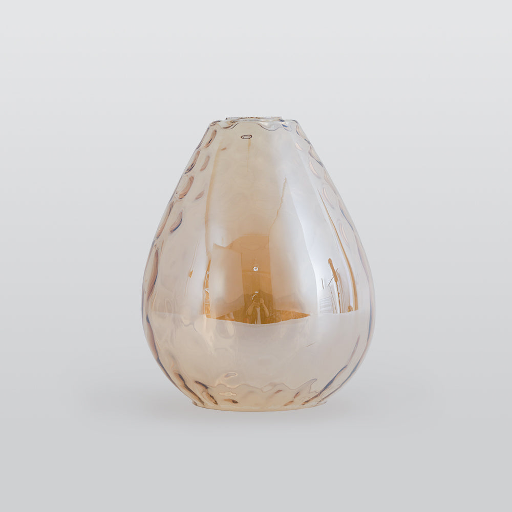 Aria Rustikal Pendelleuchte Tränentropfen LED Klar/Grau Glas&Holz