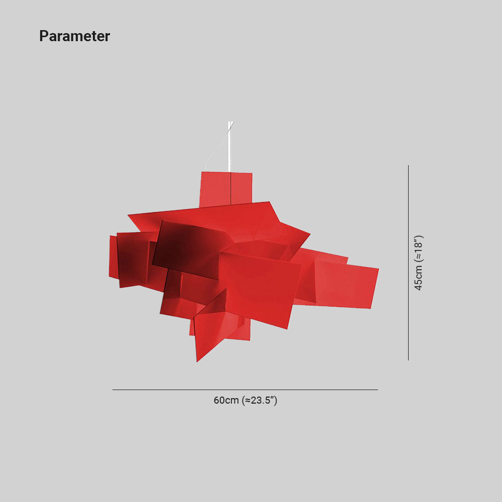 Ritta Design Gespleißt LED Pendelleuchte Weiß&Rot Wohnzimmer Metall&PMMA