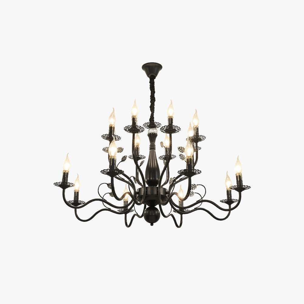 Kristy Kronleuchter Schwarz & Gold, 6/12/16-flammig-Letslighting