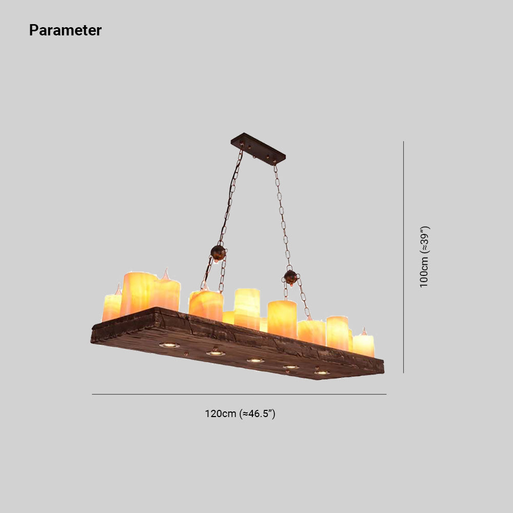 Epoch Kronleuchter, Holz & Metall, 16-flaming