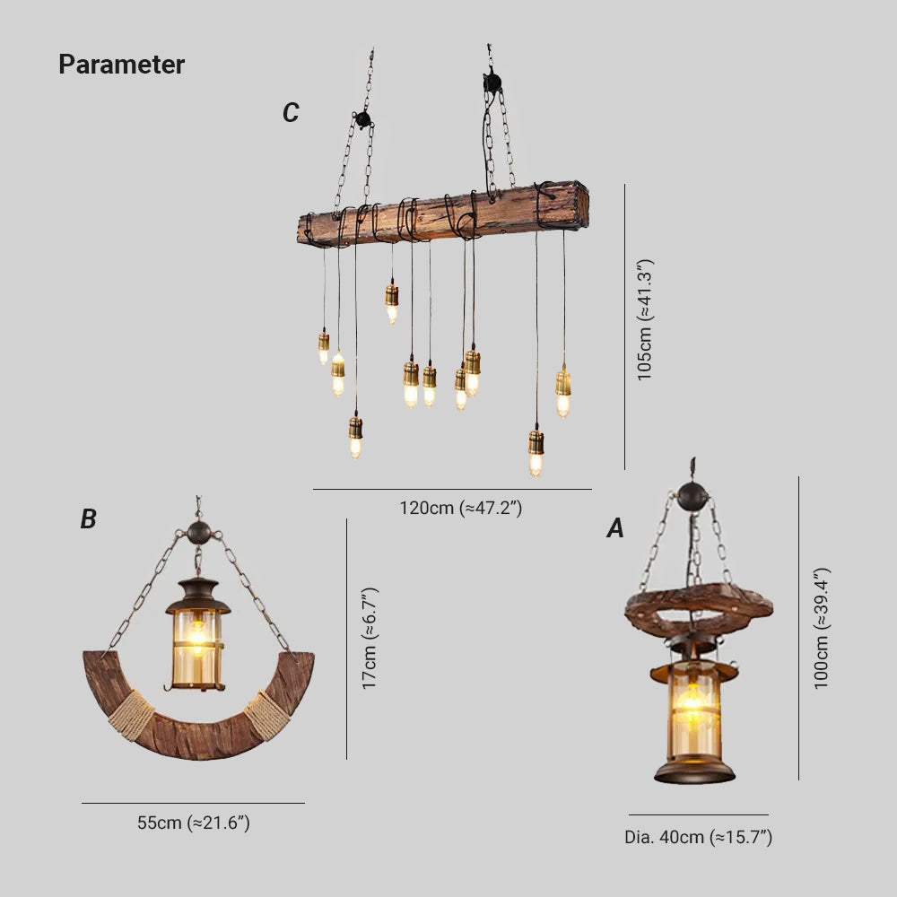 Epoch Pendelleuchte, 3 Stile für Bar/Esstisch Holz-Letslighting