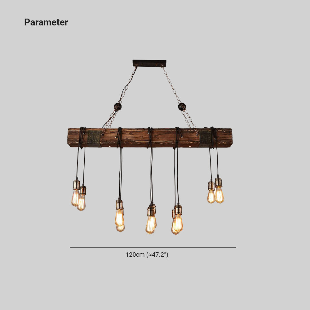 Silva Retro Pendelleuchte Holz Wohn/Schlaf/Esszimmer Esstisch