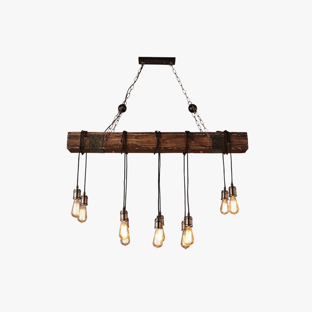 Silva Retro Pendelleuchte Holz Wohn/Schlaf/Esszimmer Esstisch