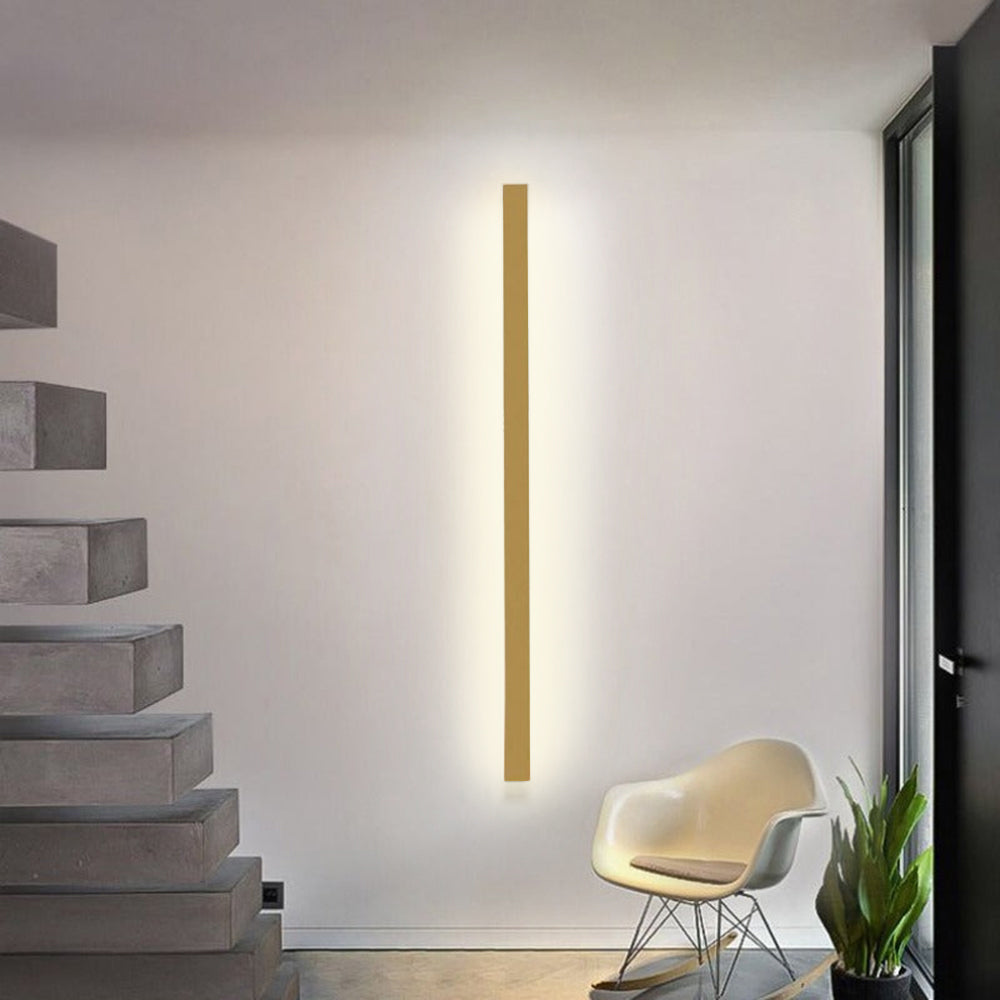 Arisha Minimalistisch Linear LED Wandleuchte Gold/Schwarz/Weiß Schlafzimmer