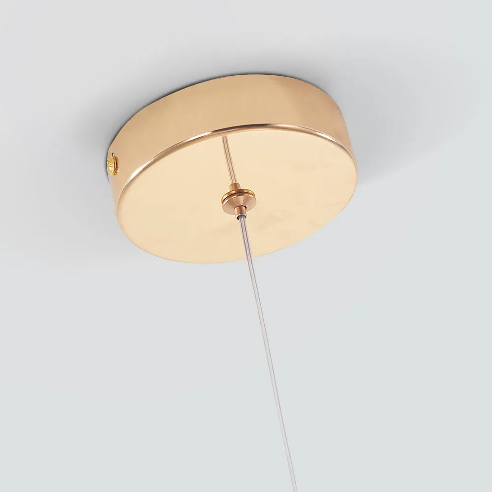 Kristy Pendelleuchte Tropfenform Gold Schlafzimmer Kristall/Metall 1/3/5-flammig