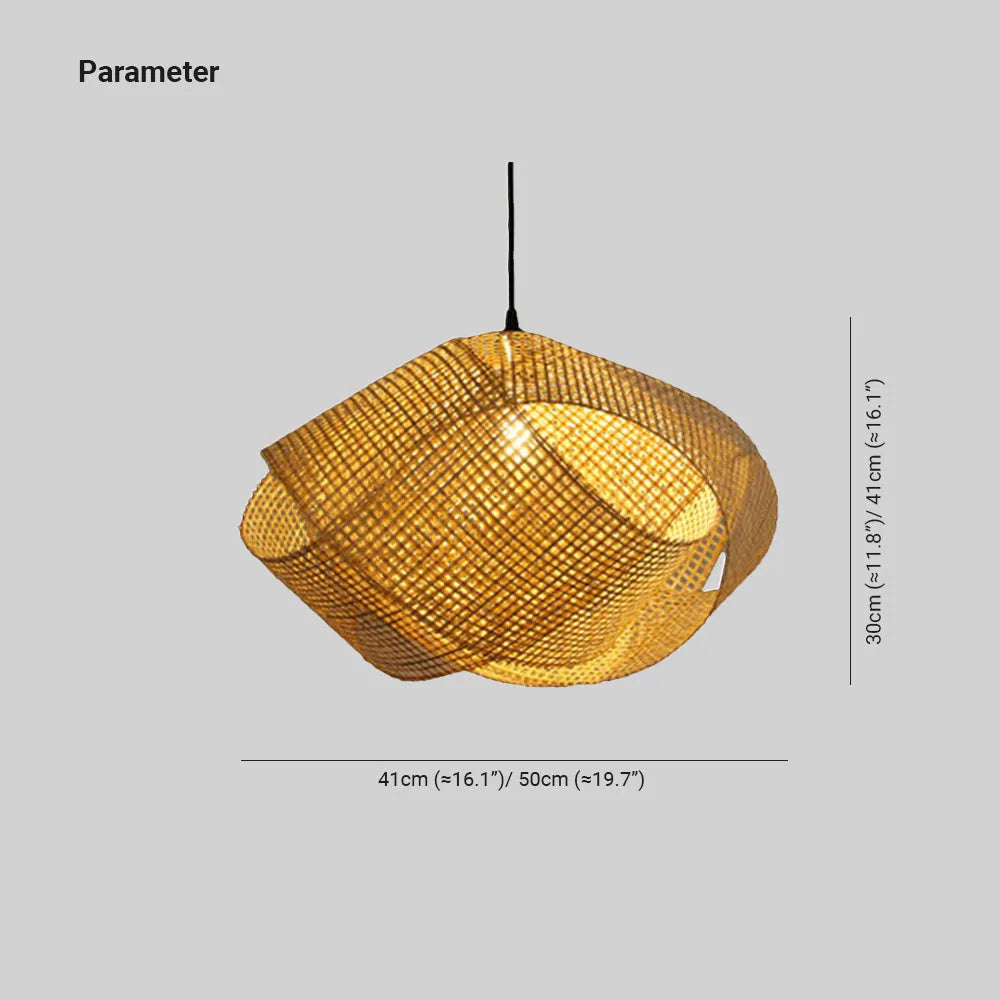 Ritta Pendelleuchte Rattan Arbeitszimmer/Schlafzimmer Design LED