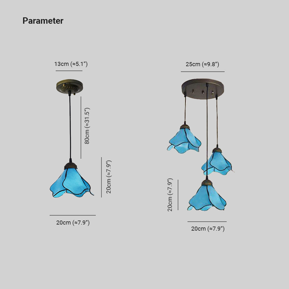 Arisha Modern LED Pendelleuchte Blume Wohnzimmer Schlafzimmer, 2 Farben, Metall Harzig