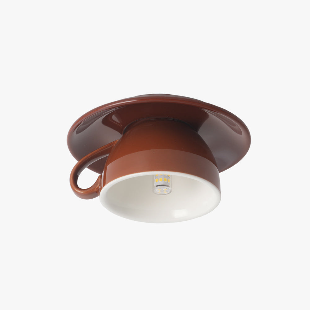 Valentina Modern Deckenleuchte, Blau/Rosa/Gelb, Kaffeetassen, Keramik, Schlafzimmer