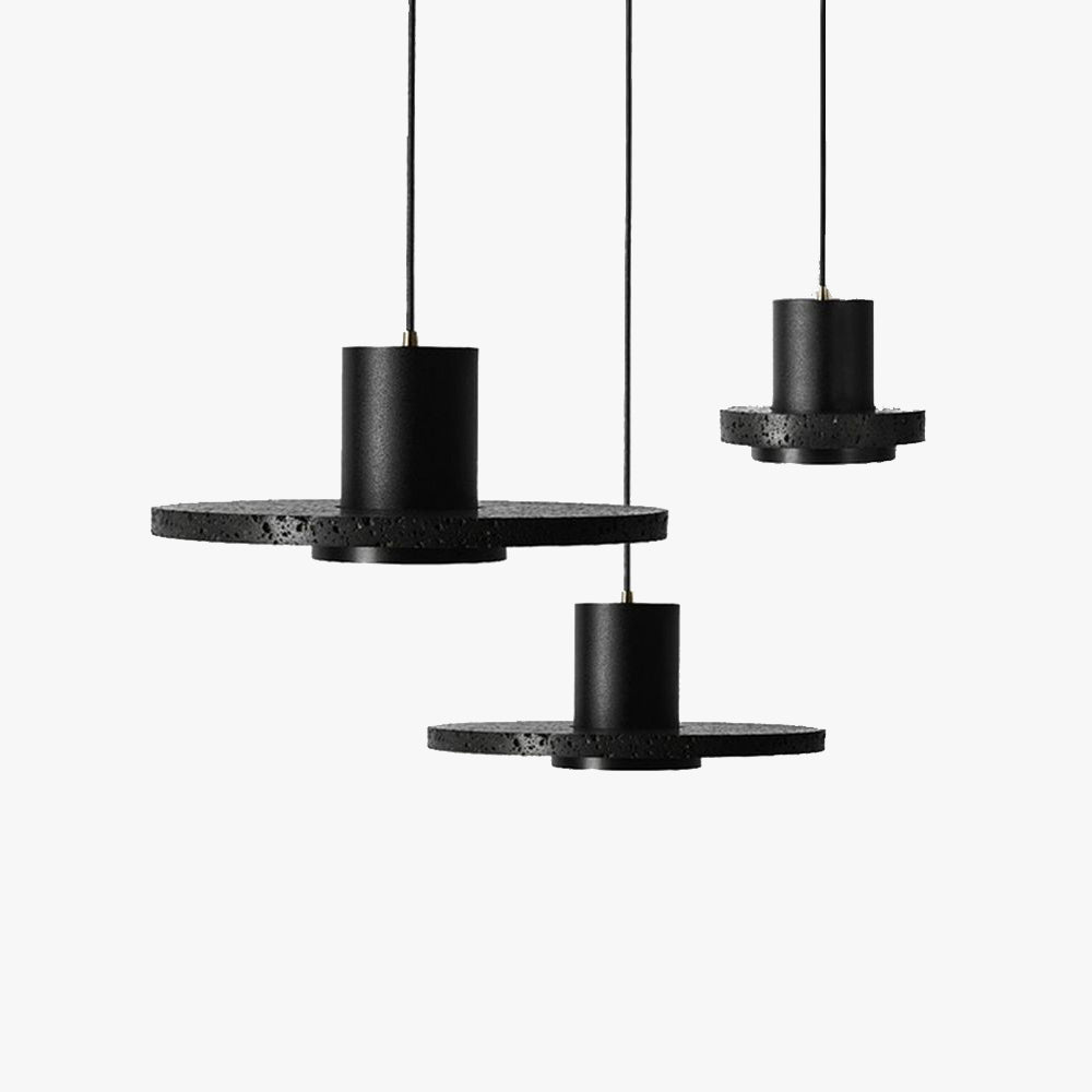 Arisha Modern LED Pendelleuchte Schwarz Wohn/Schlaf/Esszimmer Stein-Letslighting