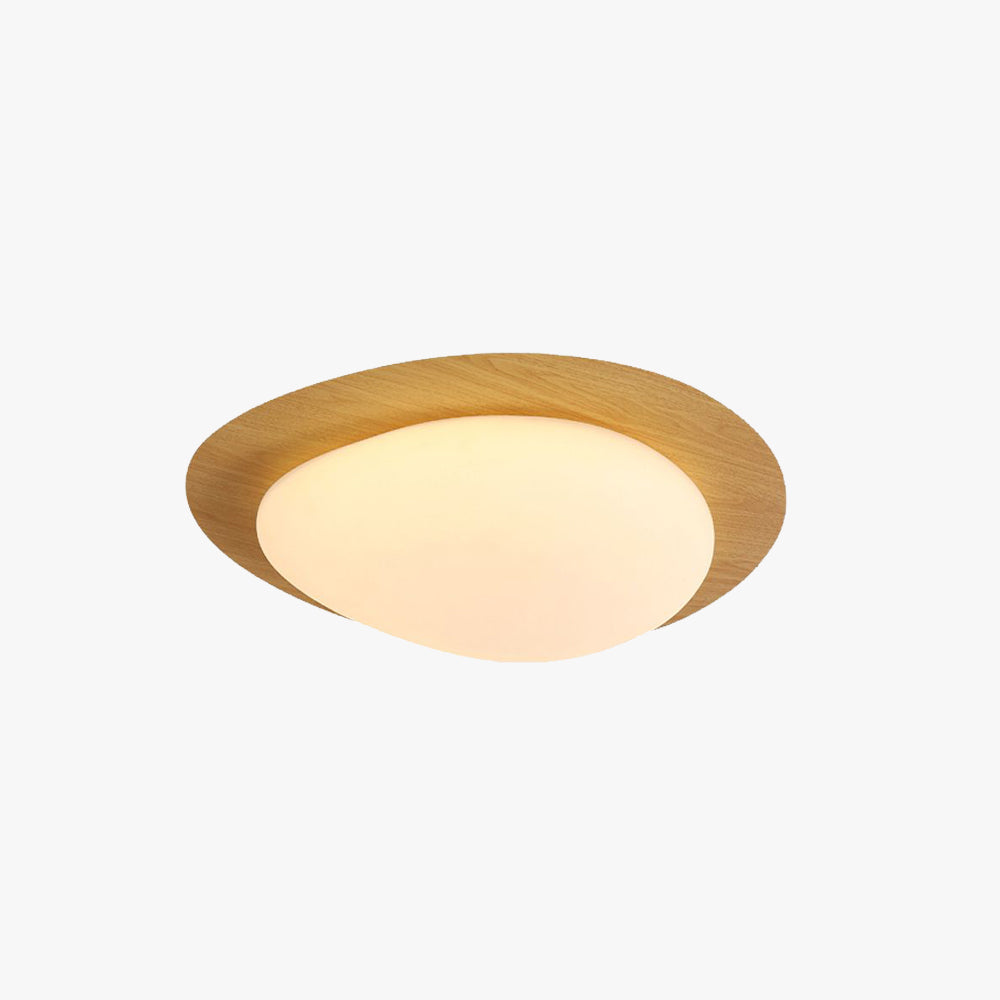 Arisha Minimalistische Modern LED Deckenleuchte Walnuss/Natürlich Arbeits/Wohnzimmer Metall&Acryl Dimmbar