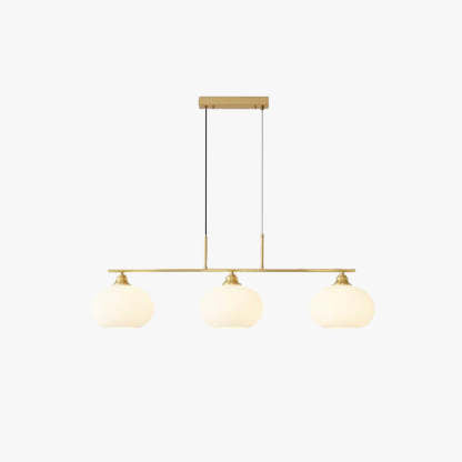 Valentina Modern LED Pendelleuchte Schwarz/Gold Esszimmer Esstisch Metall&Glas 3/4-Flammig 100CM/135CM Lang