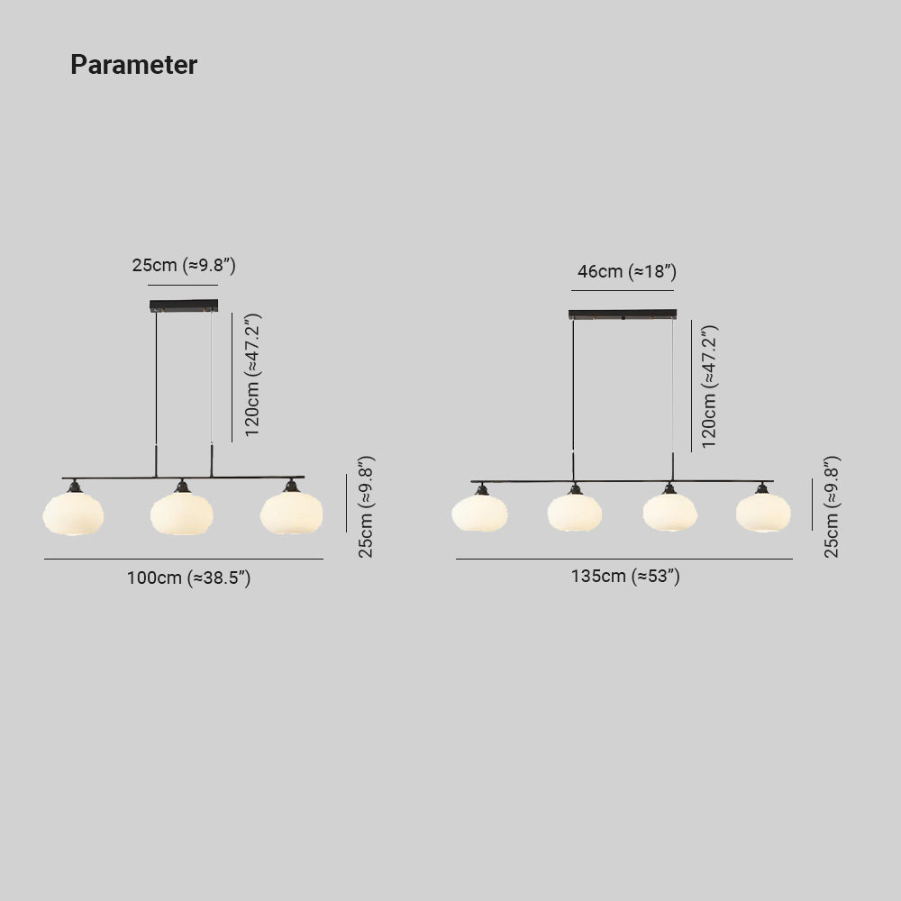 Valentina Modern LED Pendelleuchte Schwarz/Gold Esszimmer Esstisch Metall&Glas 3/4-Flammig 100CM/135CM Lang