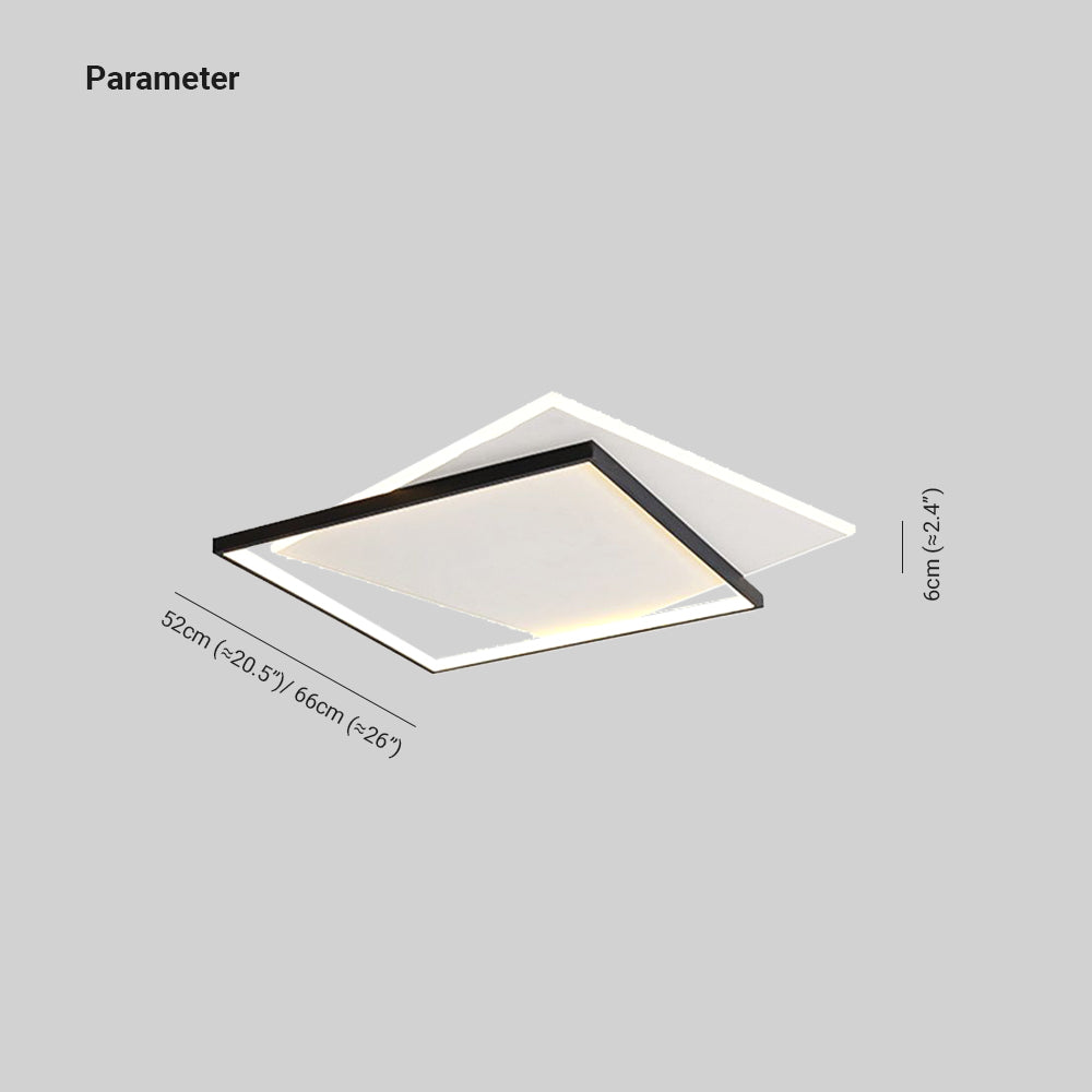 Arisha Moderne LED Deckenleuchte Weiß/Schwarz Wohnzimmer/Esszimmer Holz Acryl-Letslighting