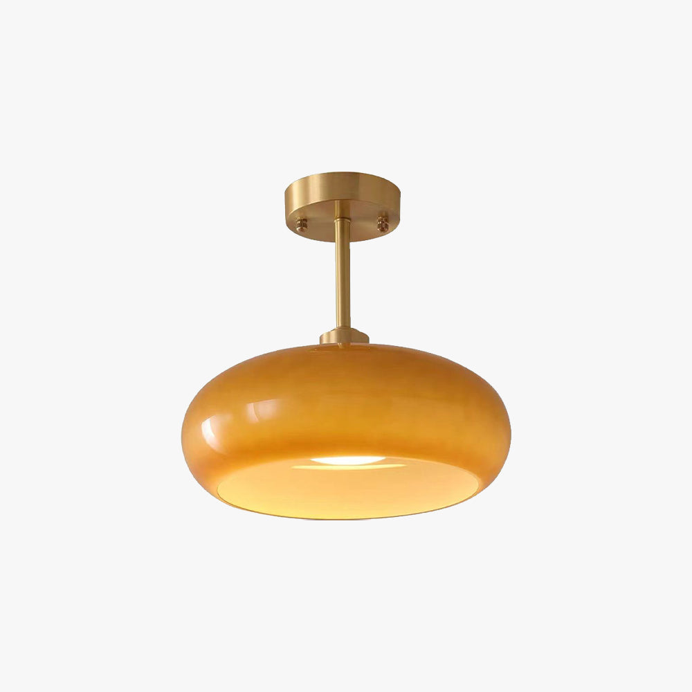Valentina Modern LED Deckenleuchte Rund Weiß Schlaf/Wohnzimmer/Küche Metall/Glas
