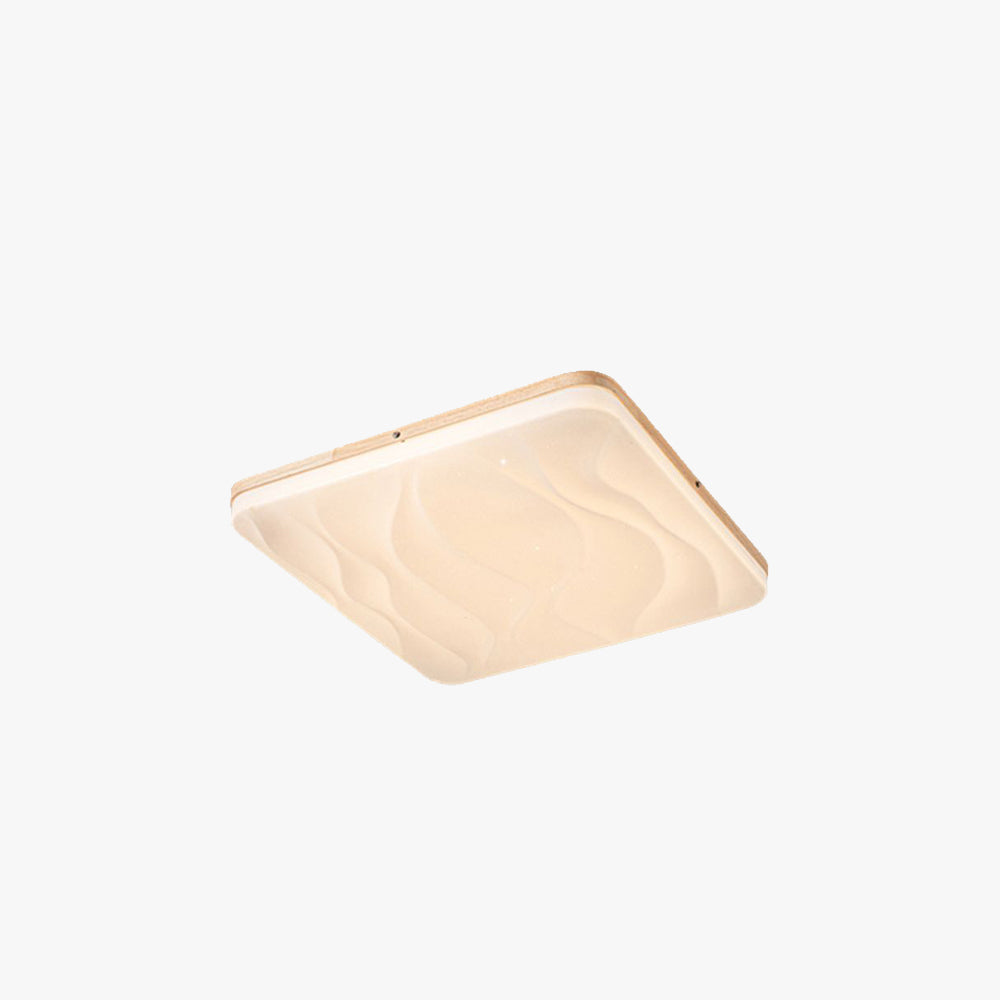 Muto Minimalistisch Geometrische LED Deckenleuchte Weiß Schlafzimmer Holz Acryl 3 Stile