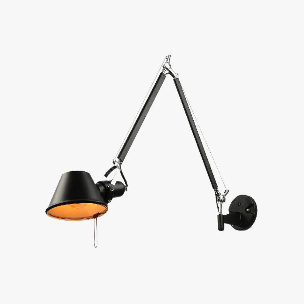 Silva Modern Verstellbare Wandleuchte, Schwarz/Chrom, Schlafzimmer