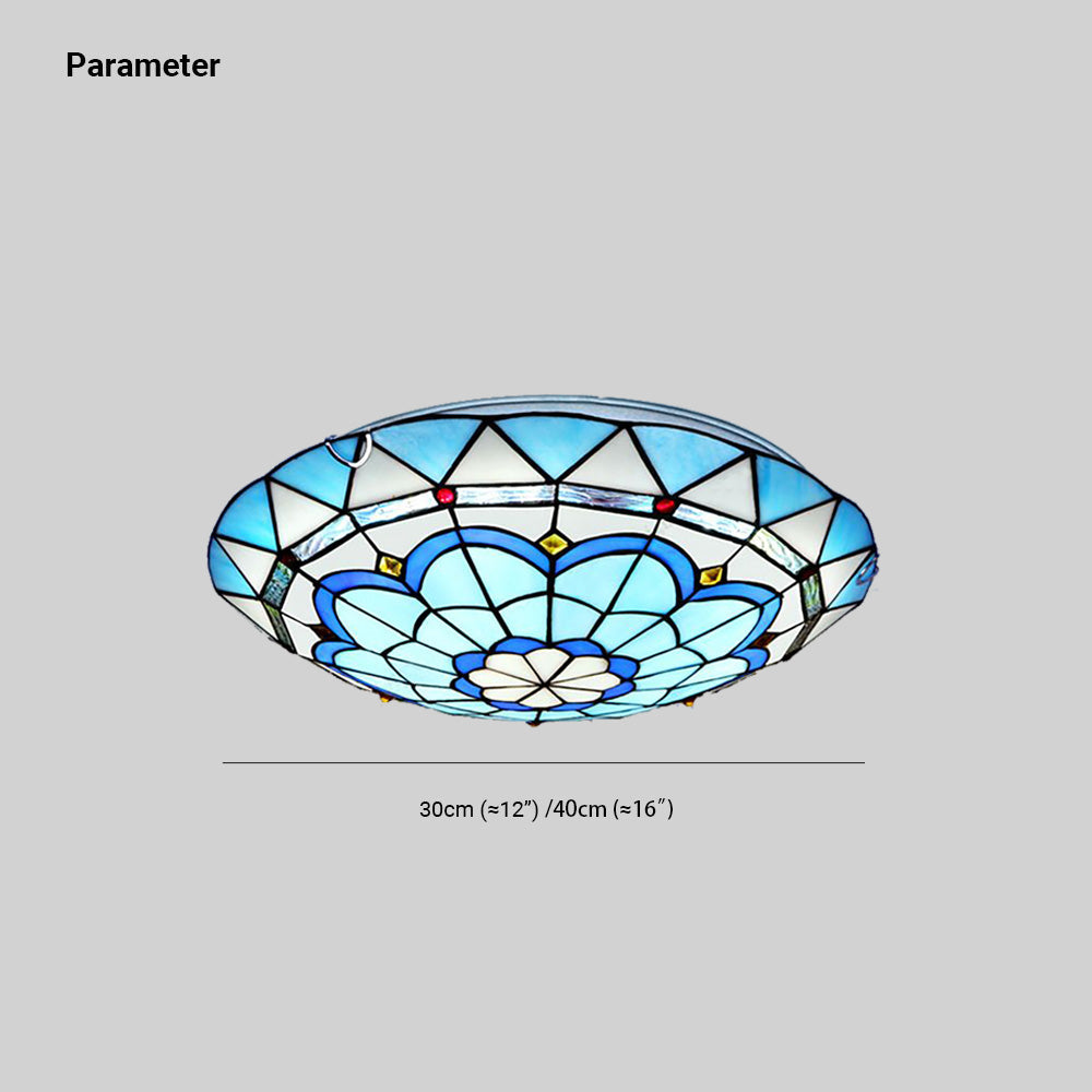 Arisha LED Deckenleuchte Schlaf/Wohnzimmer Flur Bunte Glas