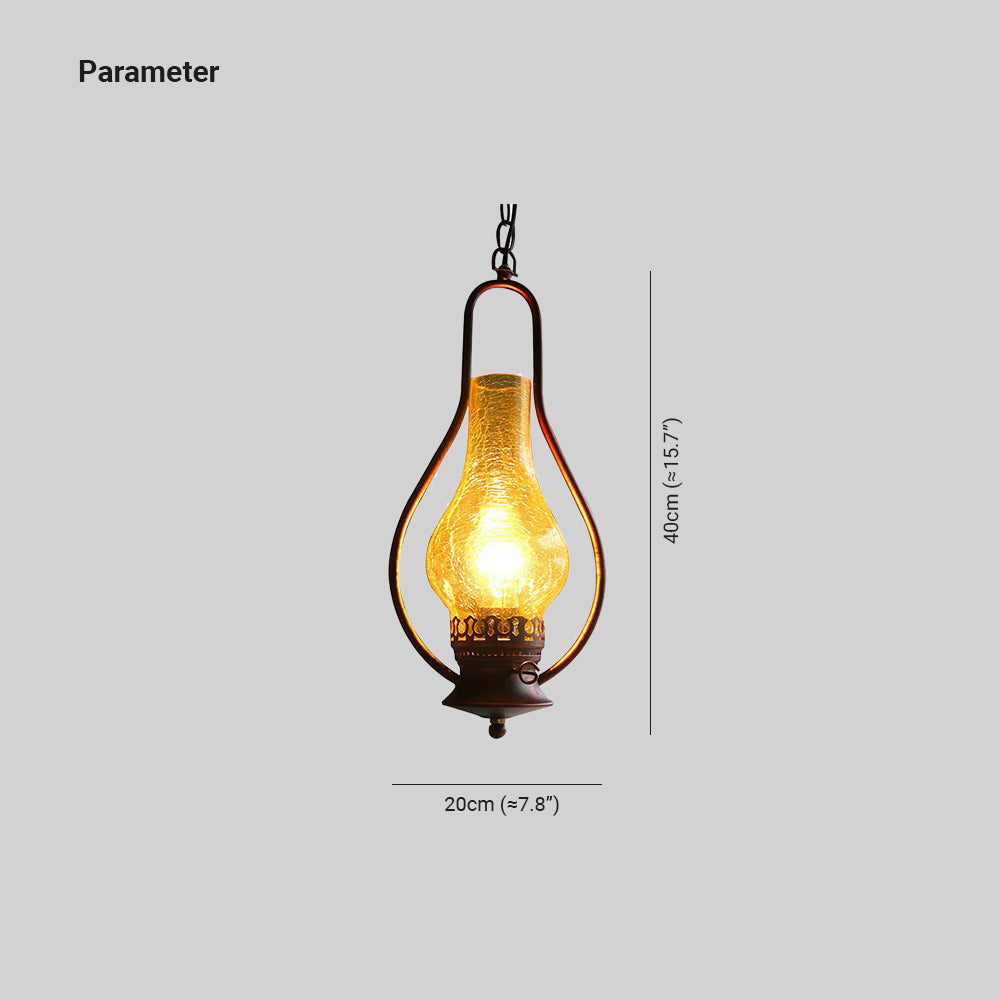 Silva Pendelleuchte Kerosin, 2 Farben Metall Glas