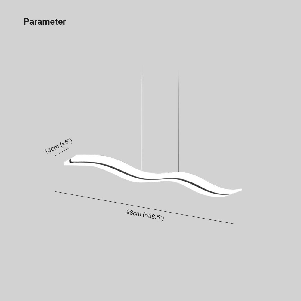Arisha Minimalistische LED Pendelleuchte Weiß Schlaf/Arbeitszimmer Acryl
