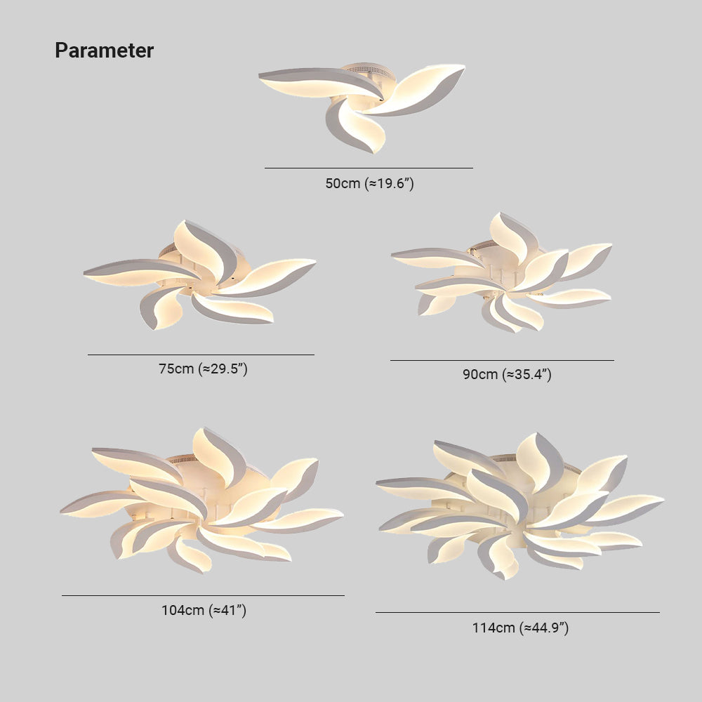 Arisha Deckenleuchte Blume, 3/5/9/12/15-flammig Acryl