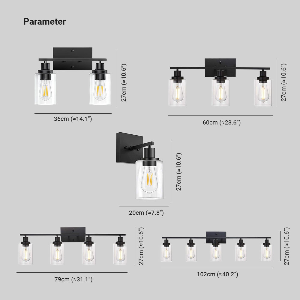 Silva Modern LED Wandleuchte Schwarz/Gold Badezimmer/Schlafzimmer