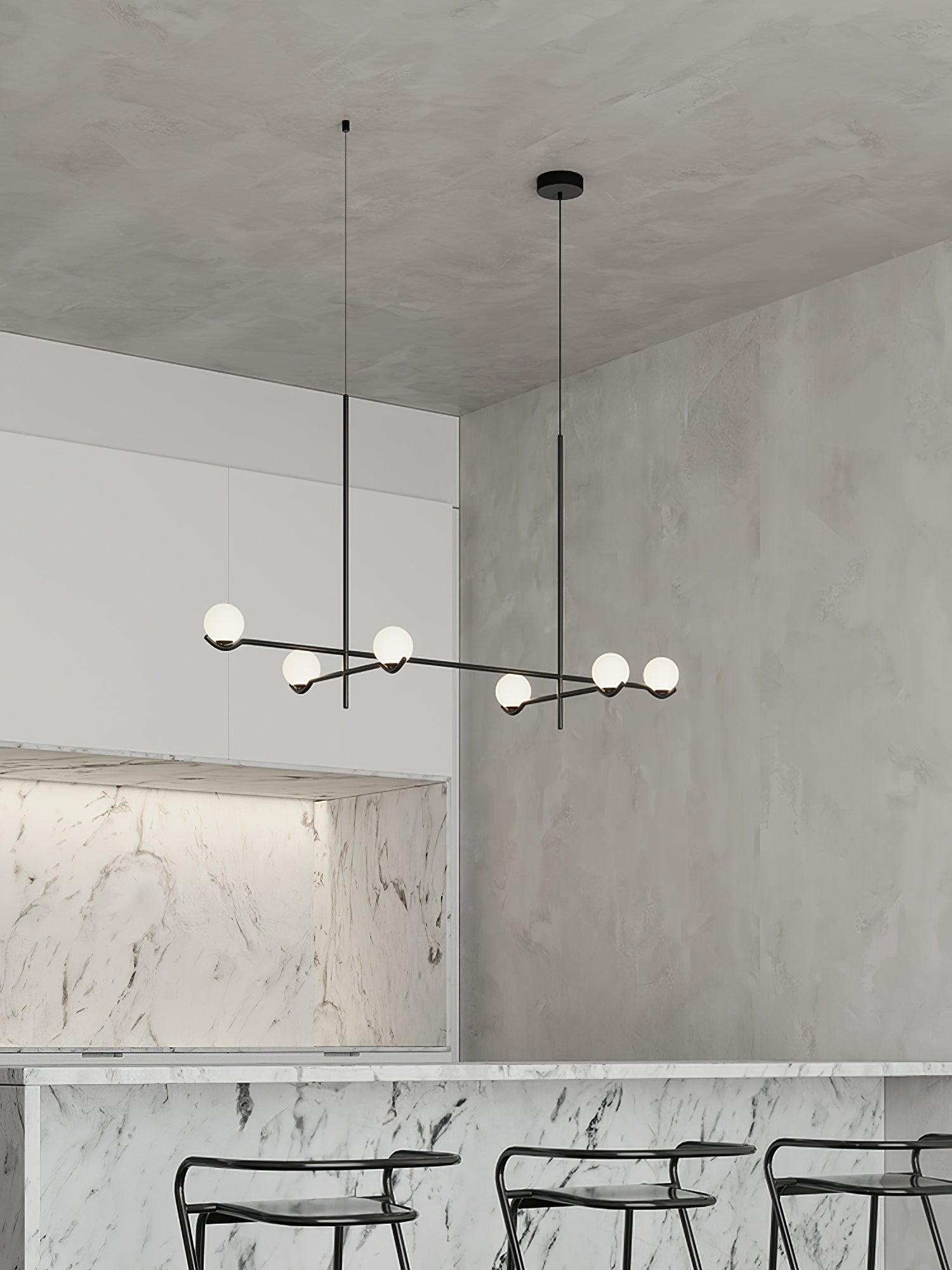 Noir Minimalistische Glas Pendelleuchte-Letslighting