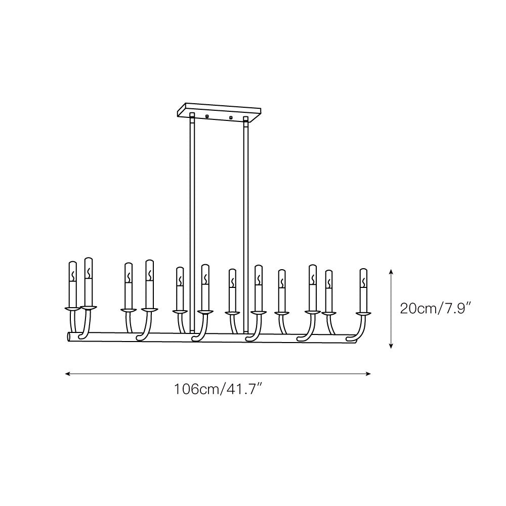 Xenuvyh Modern Minimalist Vintage Industrial Metal Chandelier - Letslighting