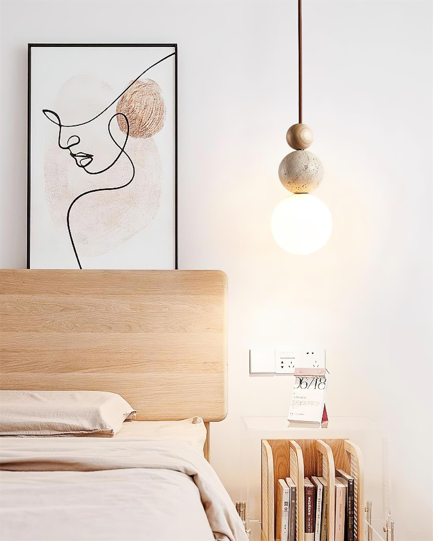 Ball Travertine Pendant Lamp - Letslighting