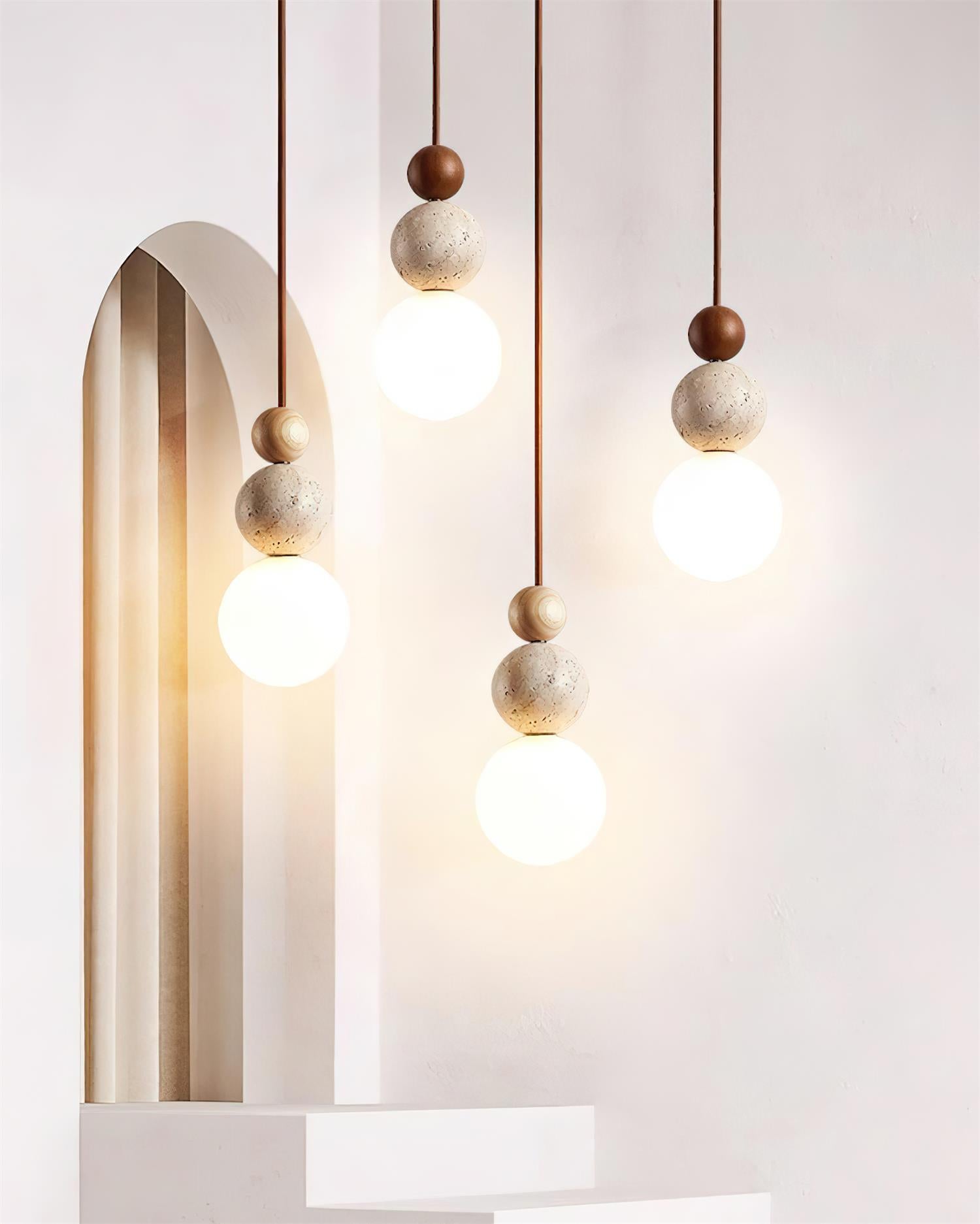 Ball Travertine Pendant Lamp - Letslighting