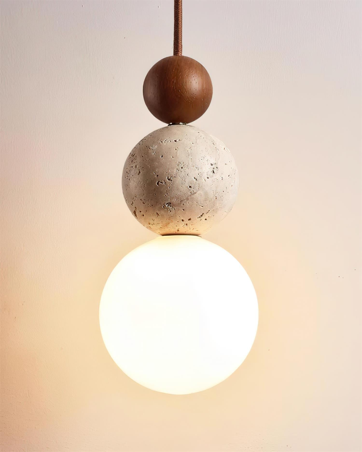 Ball Travertine Pendant Lamp - Letslighting