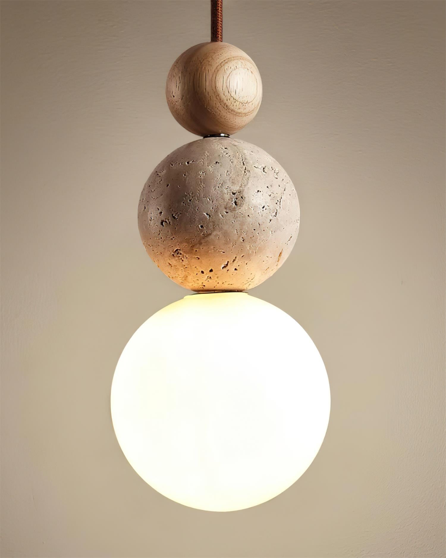 Ball Travertine Pendant Lamp - Letslighting