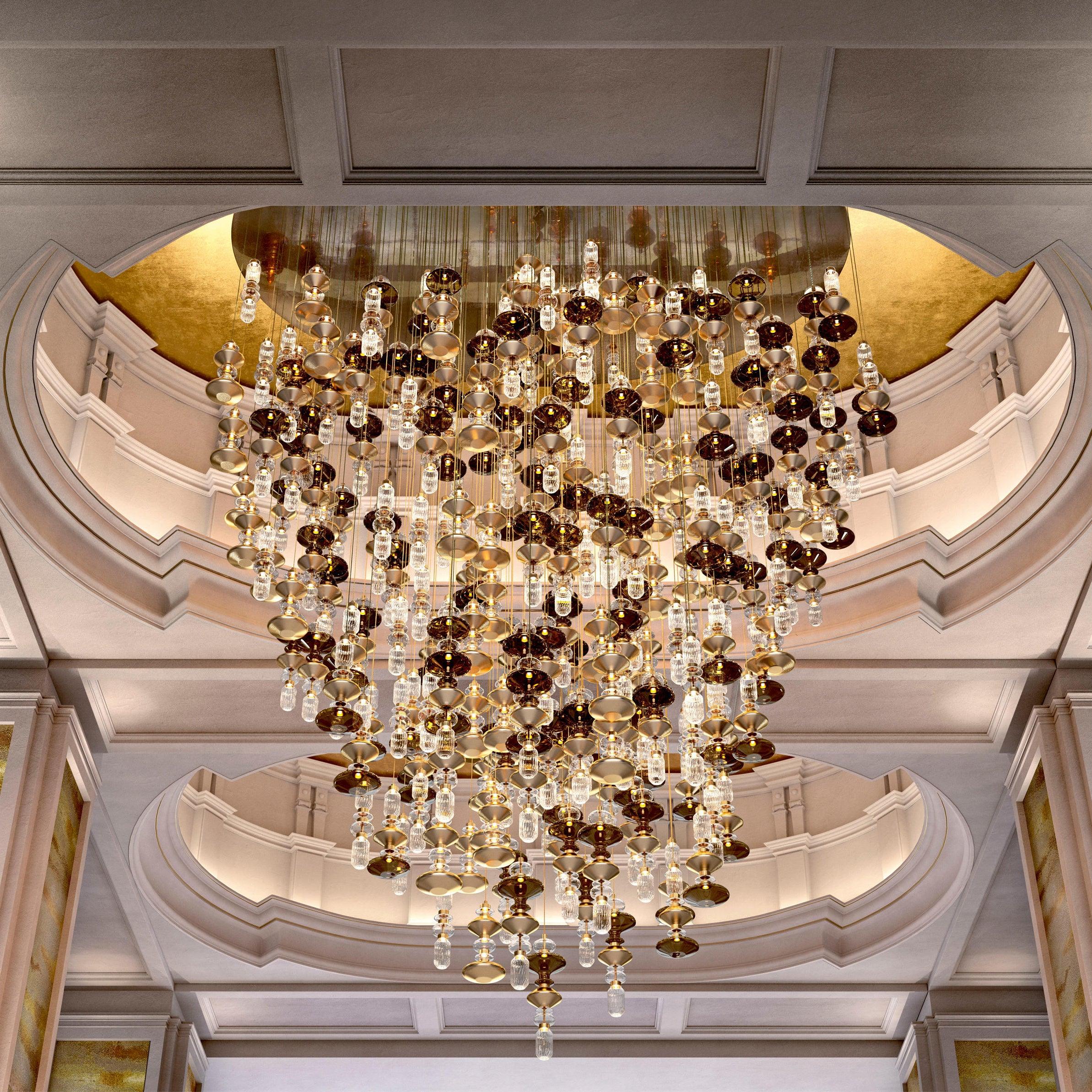 Vionisis Glas Luxus Pendelleuchte-Letslighting