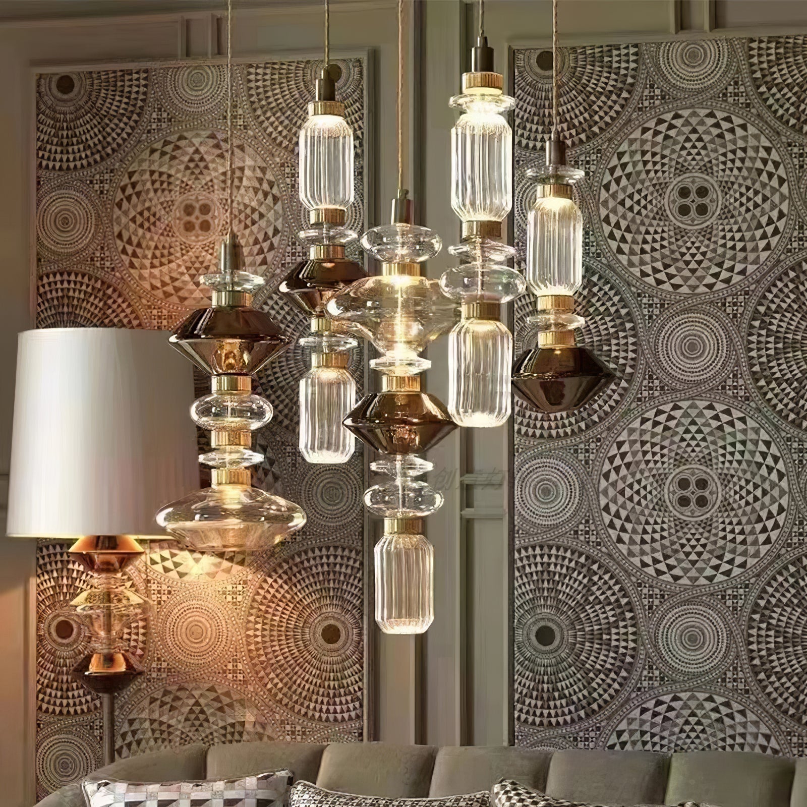Vionisis Glas Luxus Pendelleuchte-Letslighting