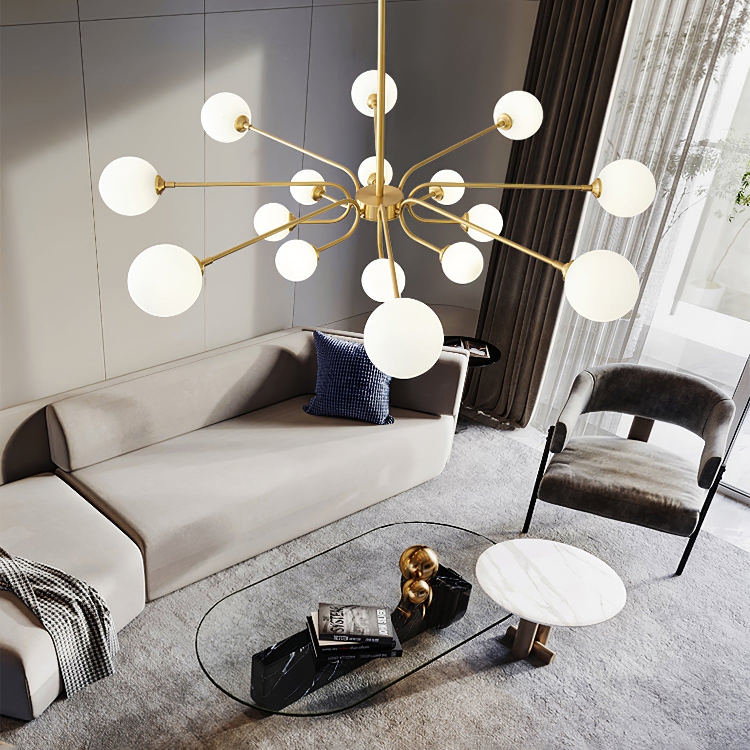 Aurora Kronleuchter Globe Arm Modern-Letslighting