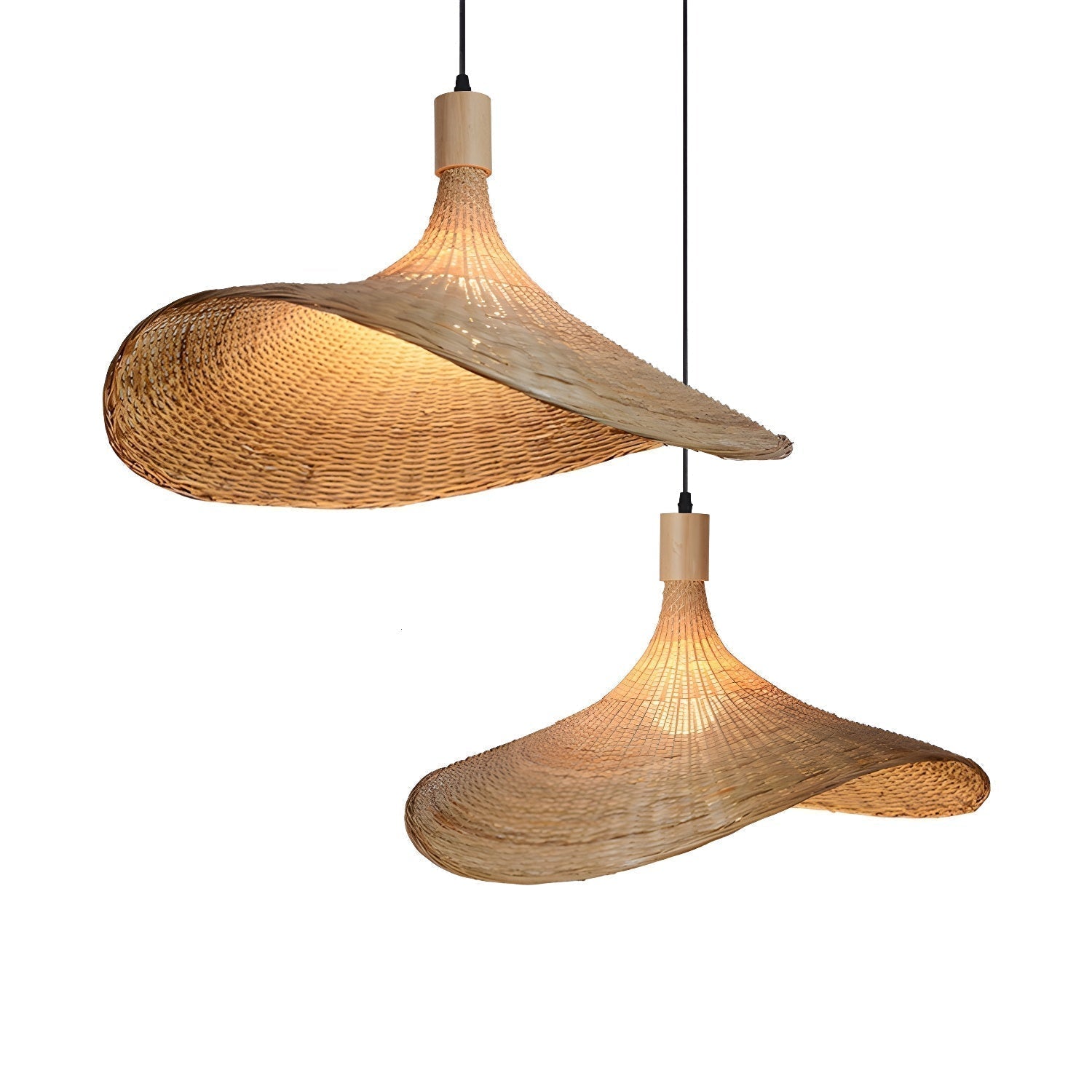 Marona Rattan-Vintage-Pendelleuchte-Letslighting