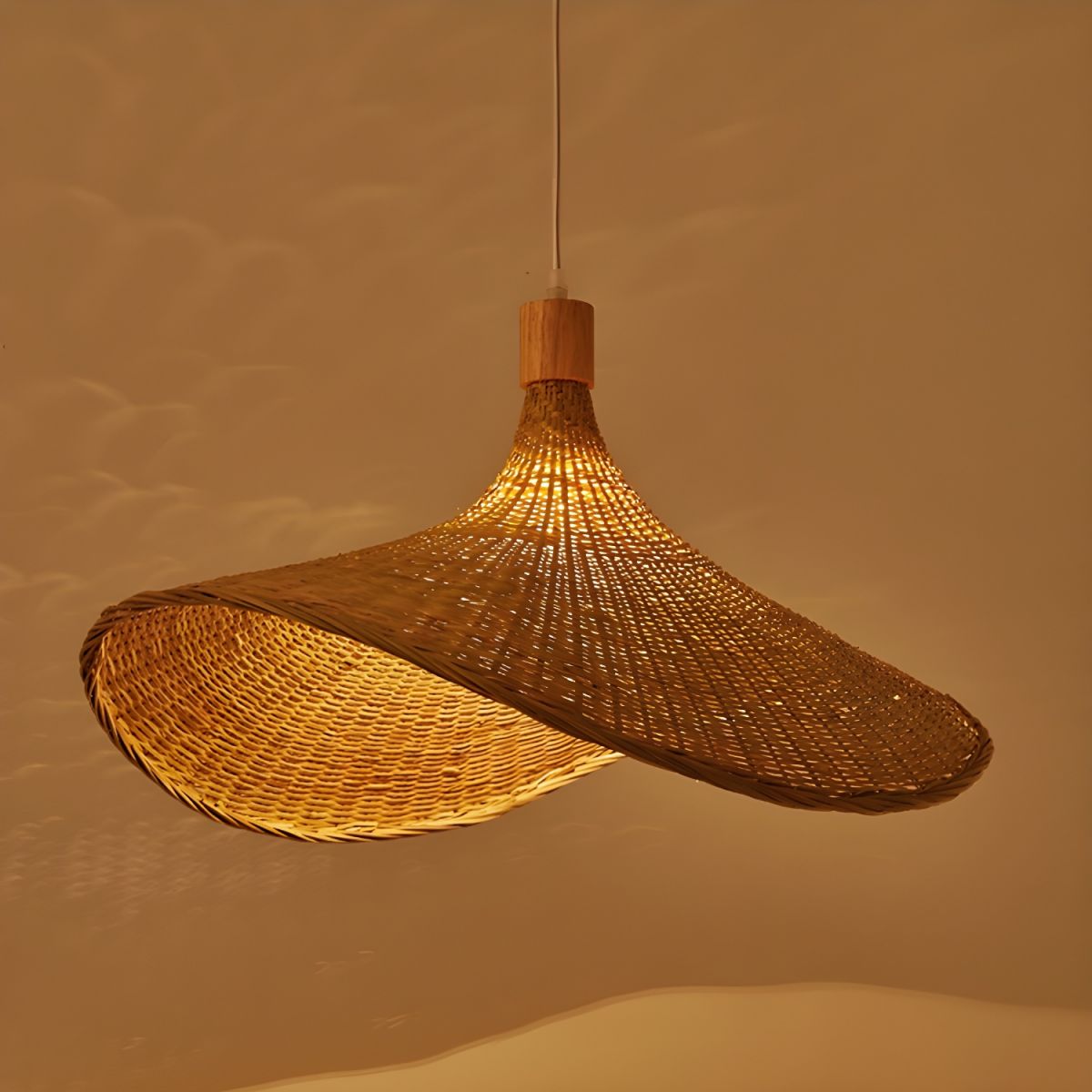 Marona Rattan-Vintage-Pendelleuchte-Letslighting