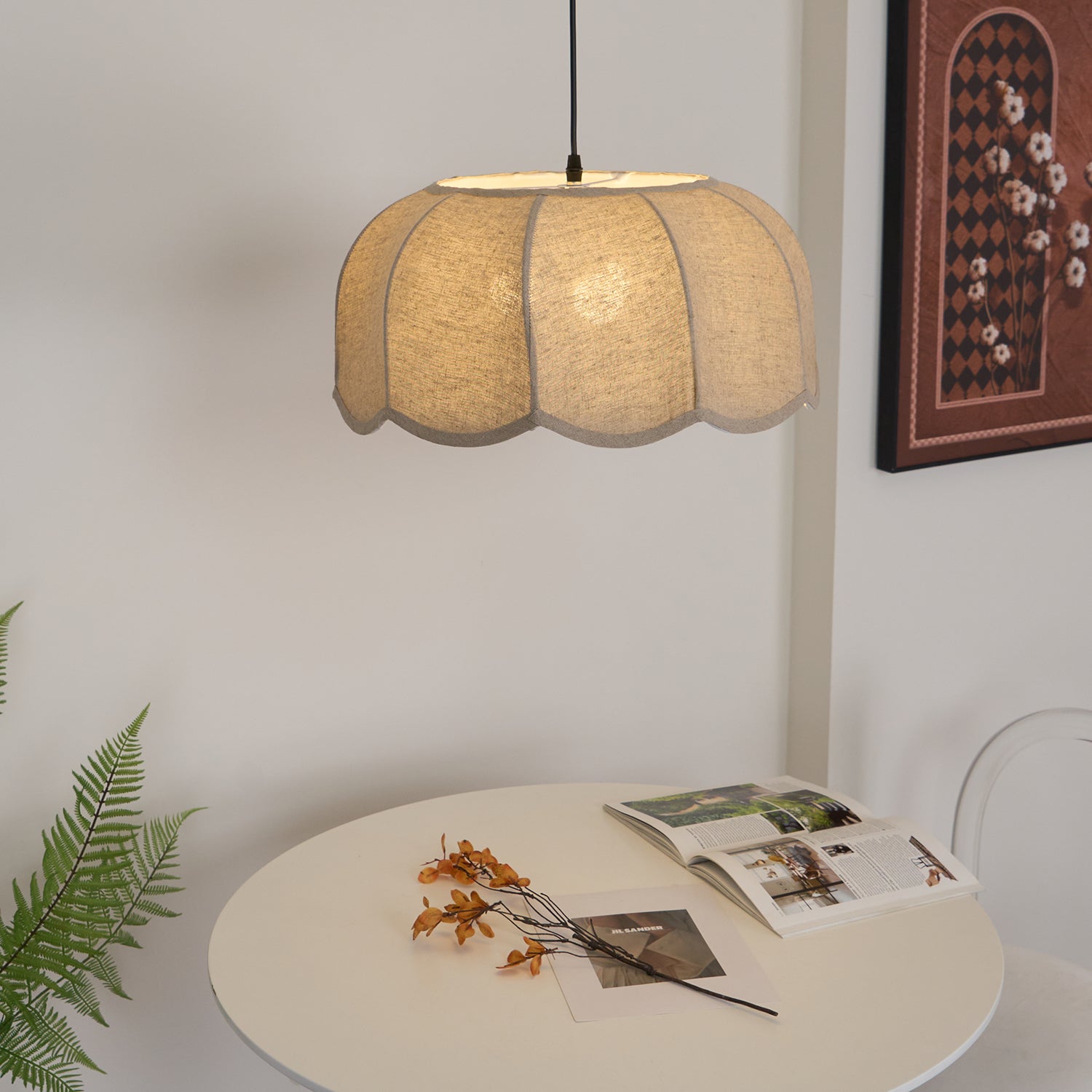 Sora Pendelleuchte mit Bananenblatt-Design