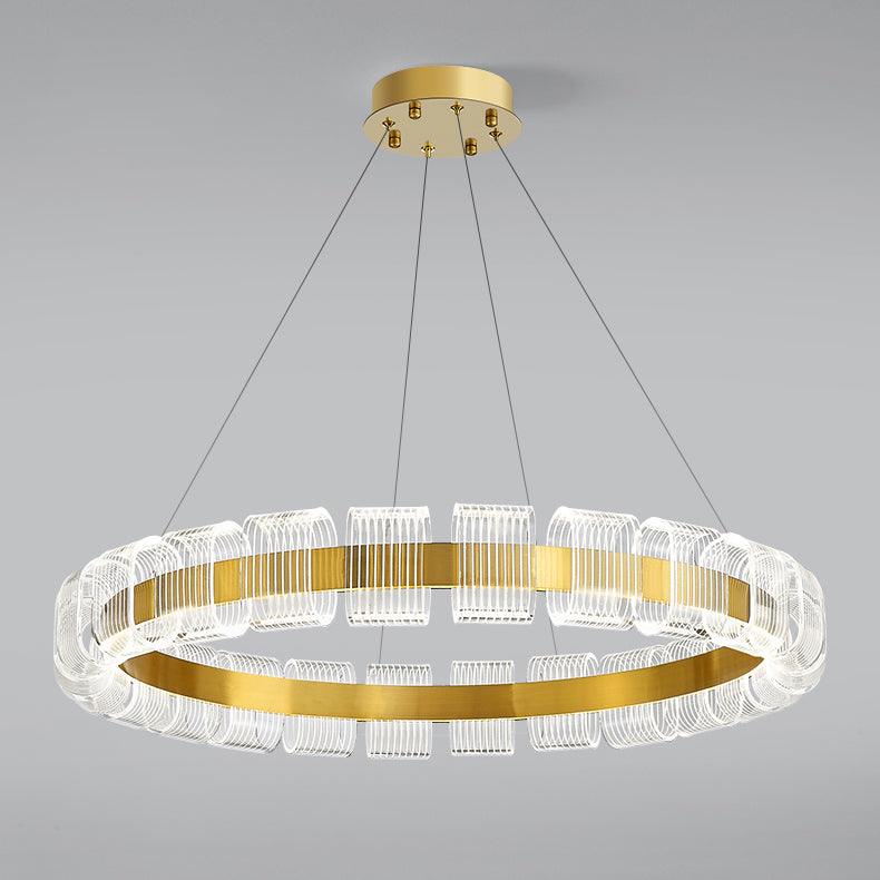 Abrahamson Modern Minimalist Luxury Bangle Metal Chandelier - Blowlighting