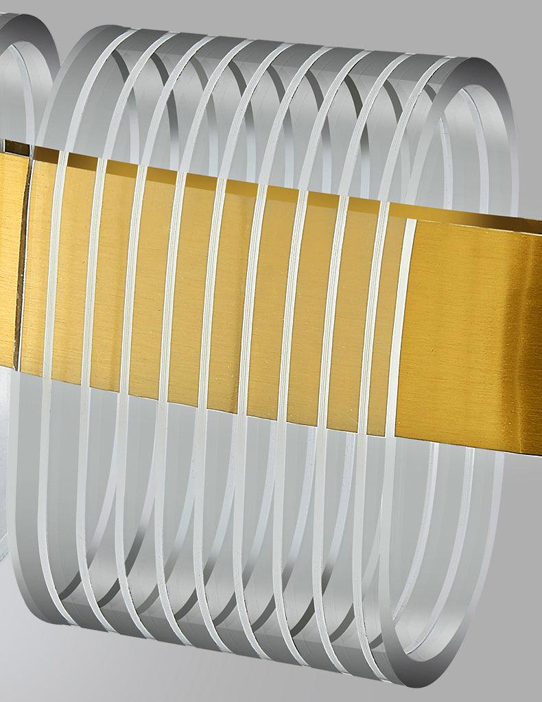 Abrahamson Modern Minimalist Luxury Bangle Metal Chandelier - Blowlighting