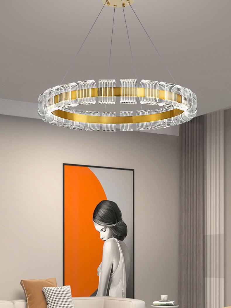 Abrahamson Modern Minimalist Luxury Bangle Metal Chandelier - Blowlighting