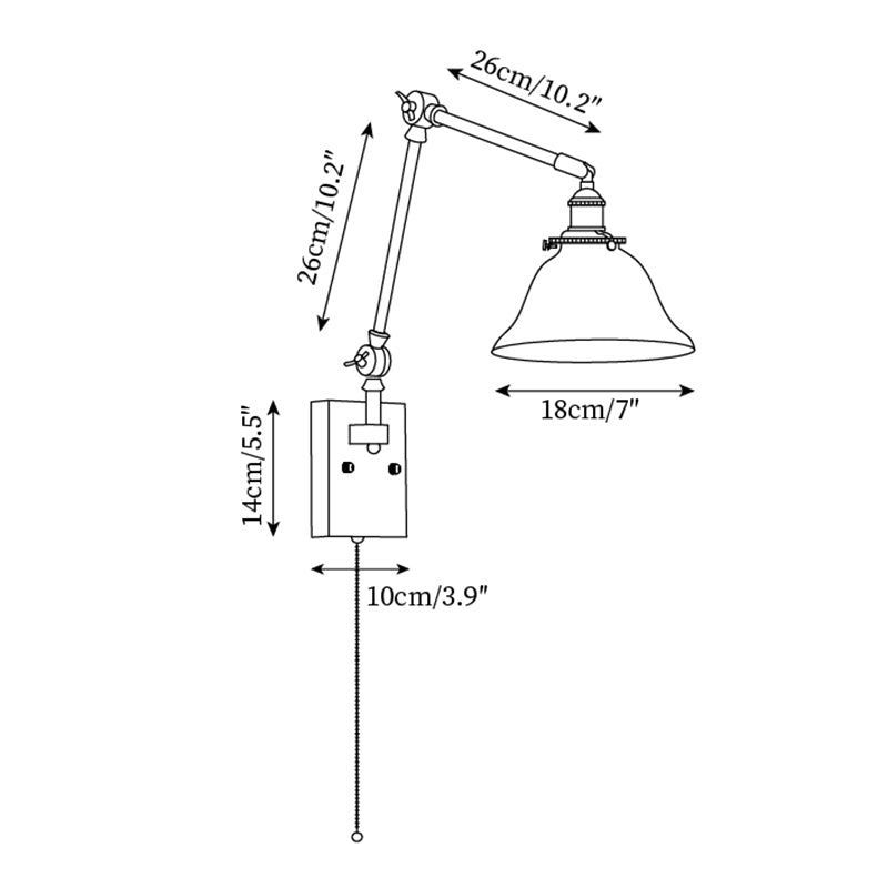 Tatum Minimalistische Moderne Wandleuchte aus Messing und Glas-Letslighting