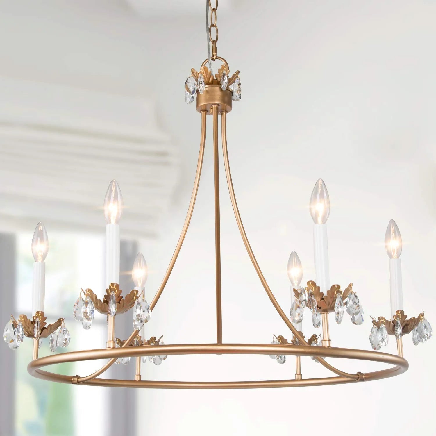 Yrvuvyh Vintage Industrial Luxury Brass Crystal Chandelier - Letslighting