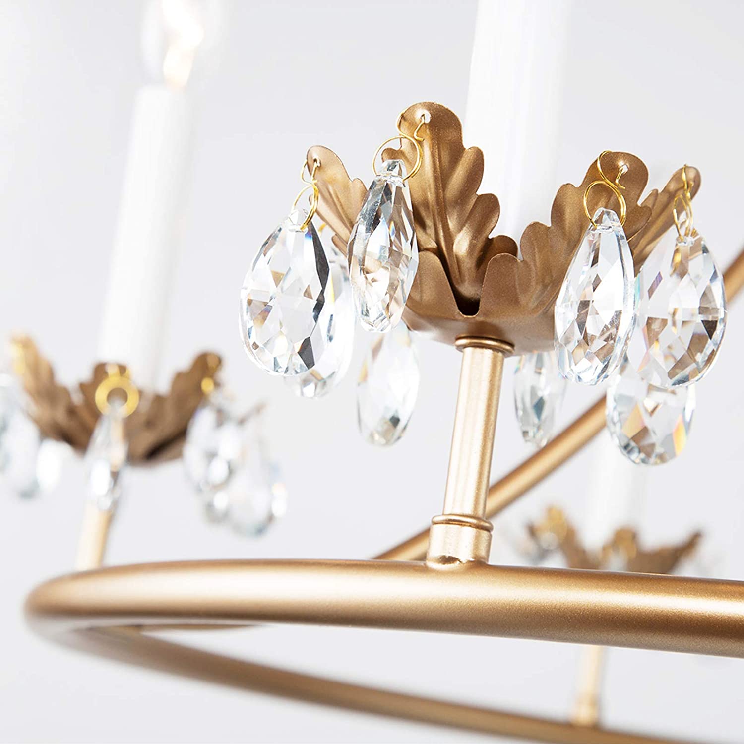 Yrvuvyh Vintage Industrial Luxury Brass Crystal Chandelier - Letslighting