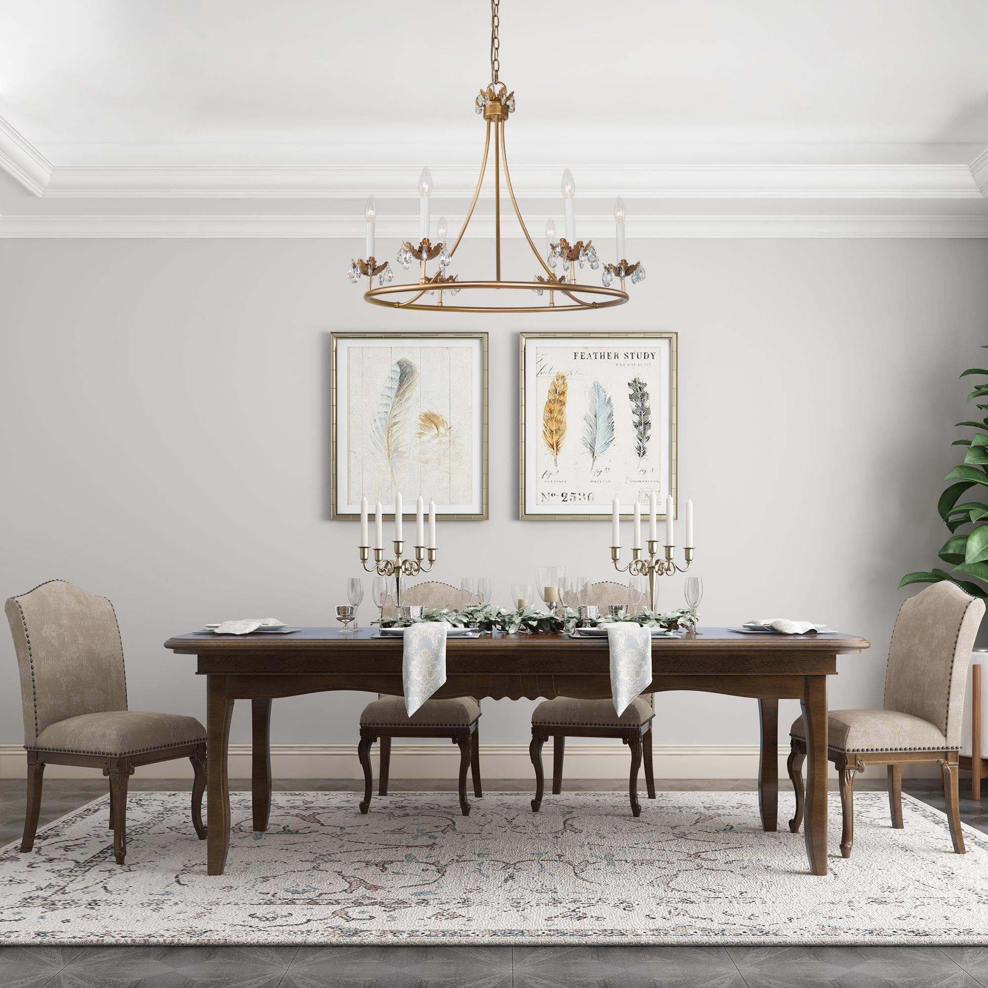 Yrvuvyh Vintage Industrial Luxury Brass Crystal Chandelier - Letslighting