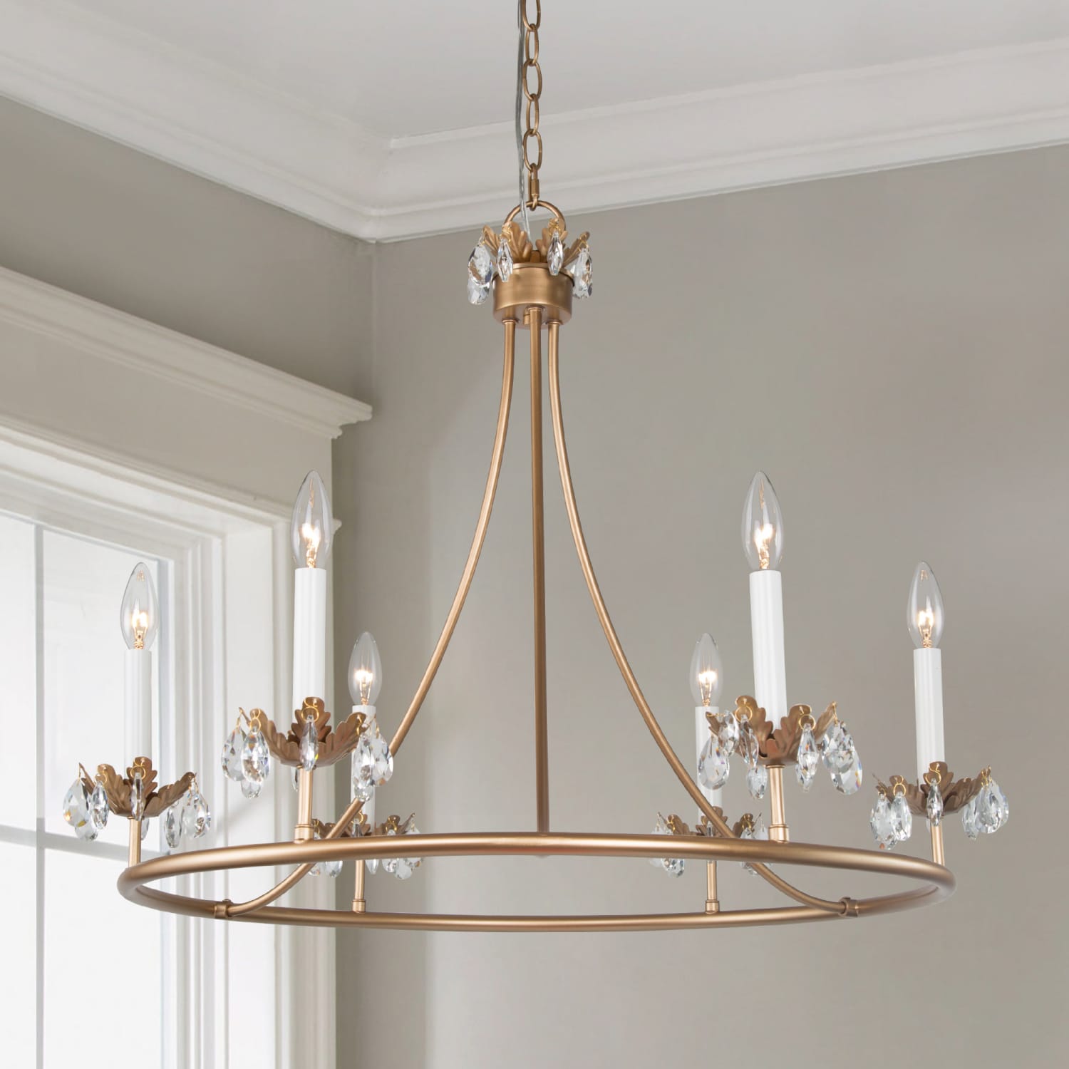 Yrvuvyh Vintage Industrial Luxury Brass Crystal Chandelier - Letslighting